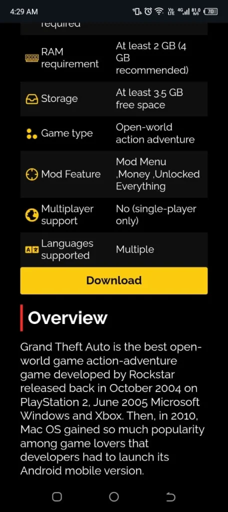 Step 1 download GTA SA